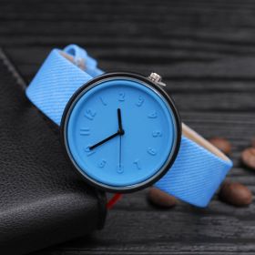Creative ladies quartz watch (Color: Blue) Creative ladies quartz watch (Color: Blue)